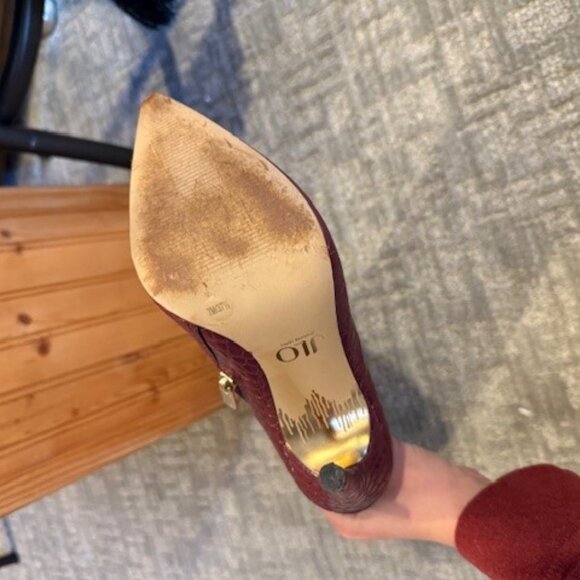 JLO by Jennifer Lopez Womens Adalynn Burgundy Fashion Boots Size 7 Medium - Picture 5 of 6